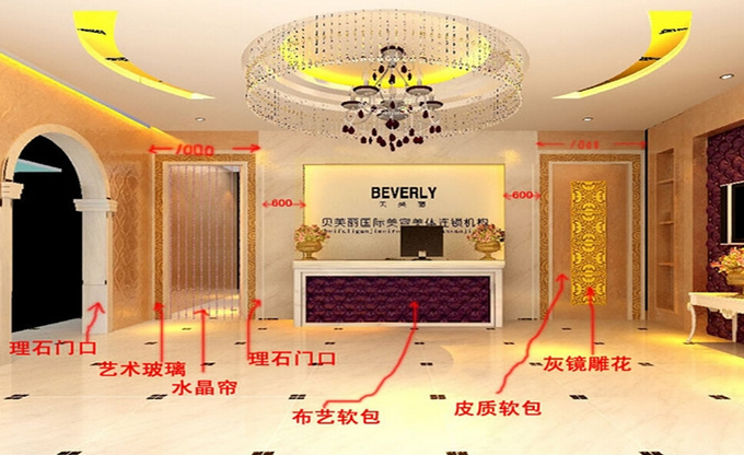 美容院門頭大廳效果